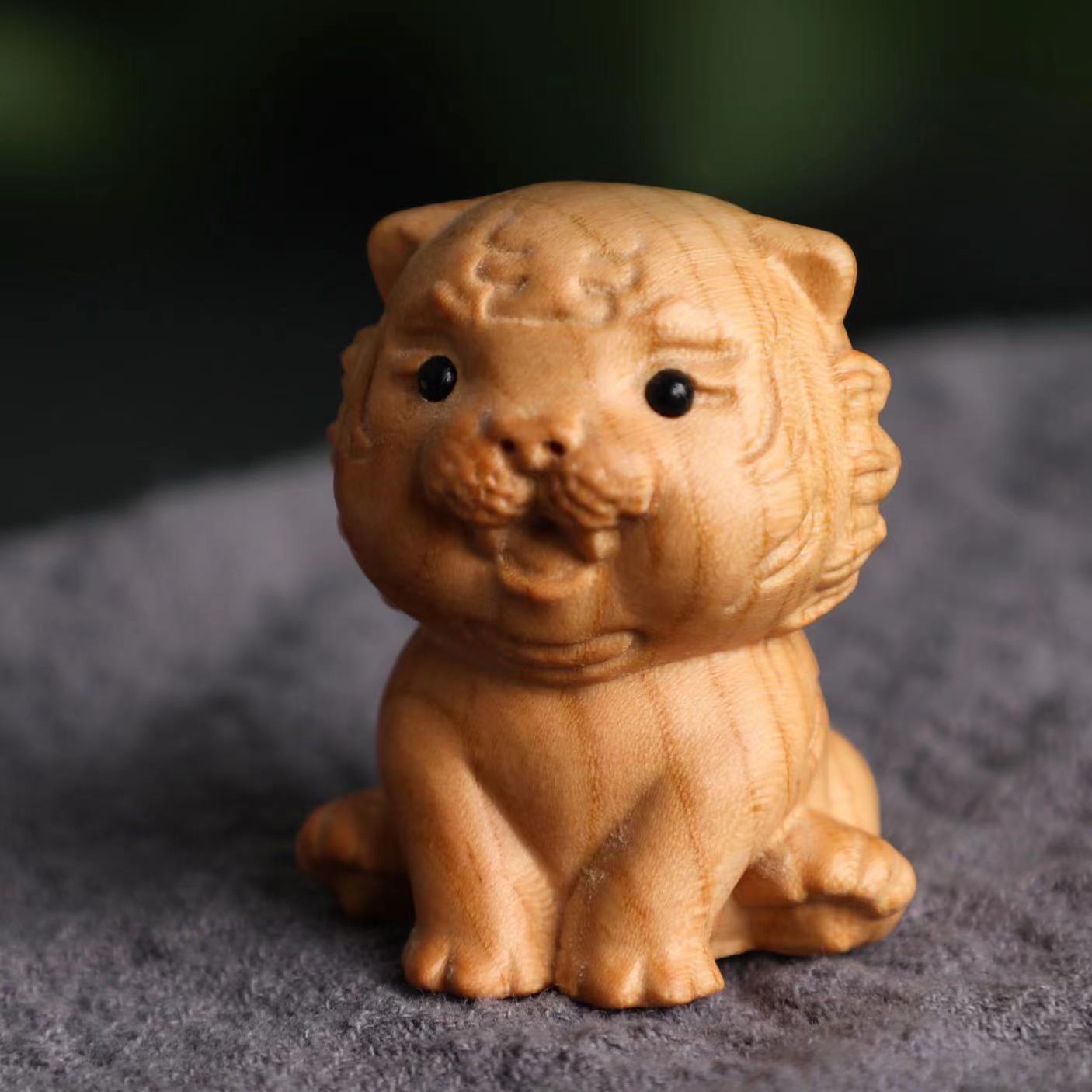 桃木木雕可爱十二生肖木制品鼠牛虎兔龙蛇马羊猴鸡猪狗属相小摆件