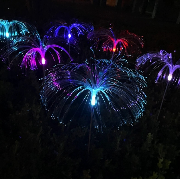 太阳能花灯 水母烟花蒲公英景观灯地插草坪灯太阳能充电灯装饰灯